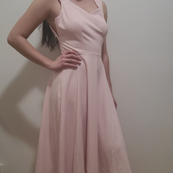 Casual Tea Dress V Neck Cocktail Swing Dress Prom - Picture 5 of 16